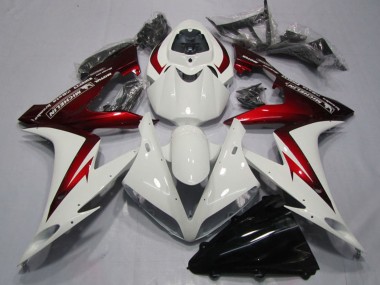 Cheap 2004-2006 Yamaha YZF R1 Motorcycle Fairings - White Red Michelin