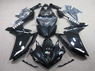 Cheap 2007-2008 Yamaha YZF R1 Motorcycle Fairings - Glossy Black White Decal