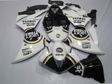 Cheap 2009-2011 Yamaha YZF R1 Motorcycle Fairings - White Black Lucky Strike