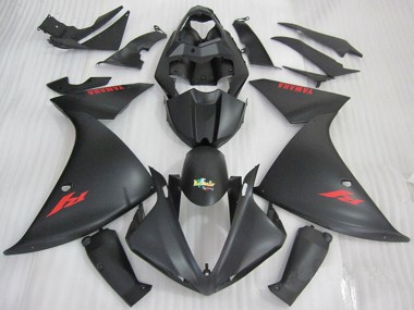 Cheap 2009-2011 Yamaha YZF R1 Motorcycle Fairings - Matte Black Red Decal