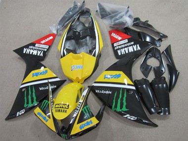 Cheap 2009-2011 Yamaha YZF R1 Motorcycle Fairings - Yellow White Black Red Green Motul Monster