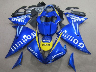 Cheap 2009-2011 Yamaha YZF R1 Motorcycle Fairings - Blue Yellow White Go
