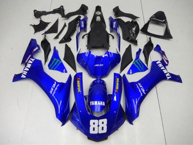 Cheap 2015-2019 Yamaha YZF R1 Motorcycle Fairings - Blue Green Monster Akropovic