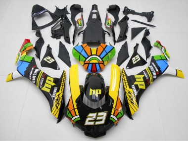 Cheap 2015-2019 Yamaha YZF R1 Motorcycle Fairings - Yellow Red Blue Green HP Color Wheel 23