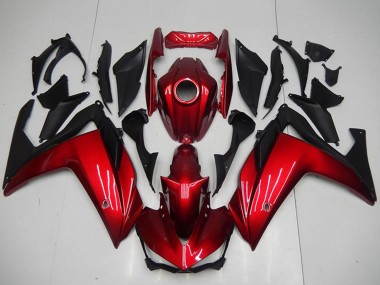 Cheap 2015-2018 Yamaha YZF R3 Motorcycle Fairings - Red Matte Black