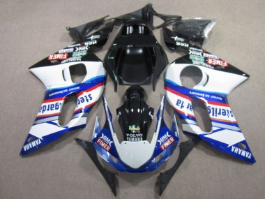 Cheap 1998-2002 Yamaha YZF R6 Motorcycle Fairings - White Blue Red Black Vilvo Fimer Sterilgarda
