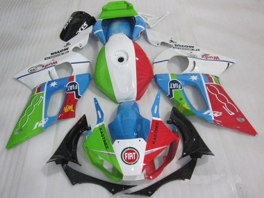 Cheap 1998-2002 Yamaha YZF R6 Motorcycle Fairings - White Blue Green Red Fiat Kastinee