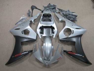 Cheap 2003-2004 Yamaha YZF R6 Motorcycle Fairings - Silver Matte Black