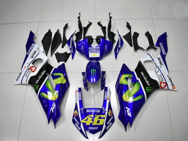 Cheap 2017-2023 Yamaha YZF R6 Motorcycle Fairings - White Blue Black Green Monster MoviStar 46