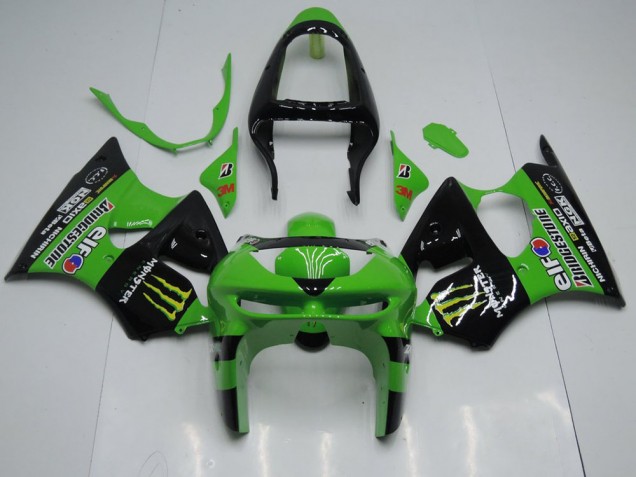 Cheapest 1998-1999 Green Monster Kawasaki ZX6R Motor Bike Fairings