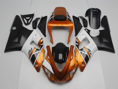 Cheapest 1998-1999 Gold White Black Yamaha YZF R1 Motorcycle Fairing Kits