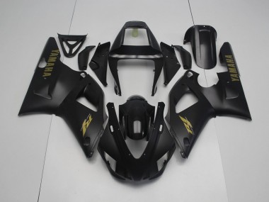 Cheapest 1998-1999 Matte Black Yellow Yamaha YZF R1 Motorcycle Fairing Kit