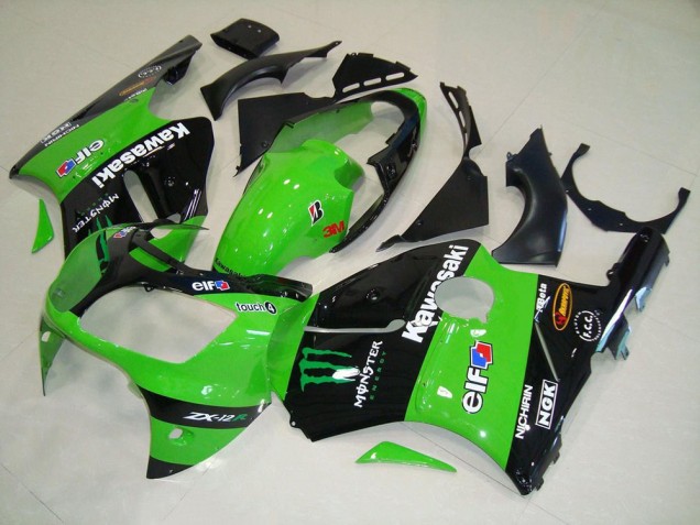 Cheapest 2000-2001 Green Monster Kawasaki ZX12R Motorcycle Fairing Kit