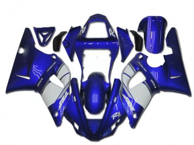 Cheapest 2000-2001 Blue White Yamaha YZF R1 Motorcycle Fairings