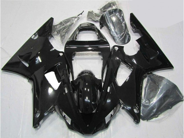 Cheapest 2000-2001 Glossy Black Yamaha YZF R1 Bike Fairings