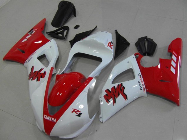 Cheapest 2000-2001 Red White Race Yamaha YZF R1 Motorbike Fairing