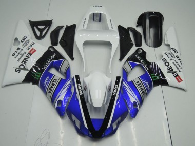 Cheapest 2000-2001 Blue White ENEOS Monster Yamaha YZF R1 Motor Bike Fairings