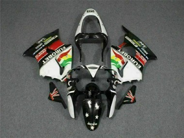 Cheapest 2000-2002 Black White Eurobet Kawasaki ZX6R Bike Fairing