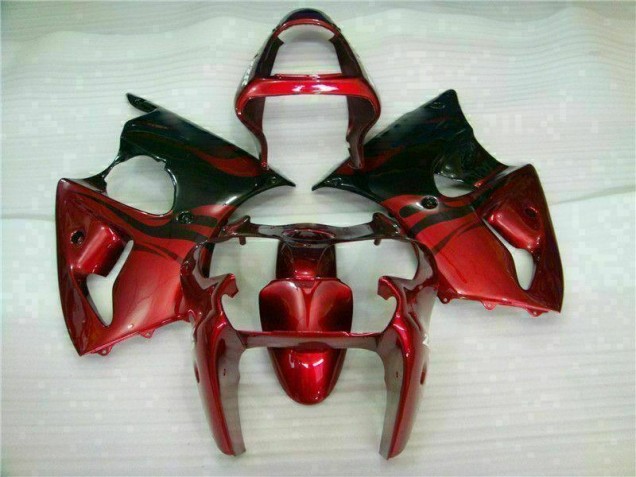 Cheapest 2000-2002 Red Black Kawasaki ZX6R Bike Fairing Kit