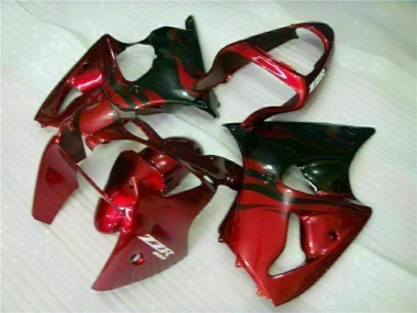 Cheapest 2000-2002 Red Black Kawasaki ZX6R Bike Fairing Kit