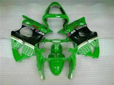 Cheapest 2000-2002 Green Black Kawasaki ZX6R Motorcycle Bodywork