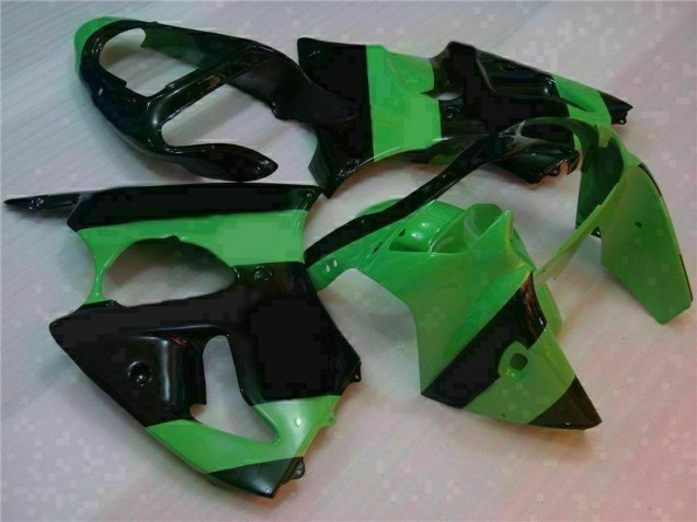 Cheapest 2000-2002 Green Black Kawasaki ZX6R Motorcycle Fairings
