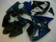 Cheapest 2000-2002 Black with Blue Flame Kawasaki ZX6R Motorbike Fairings