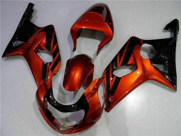 Cheapest 2000-2002 Orange Black Suzuki GSXR 1000 Bike Fairing