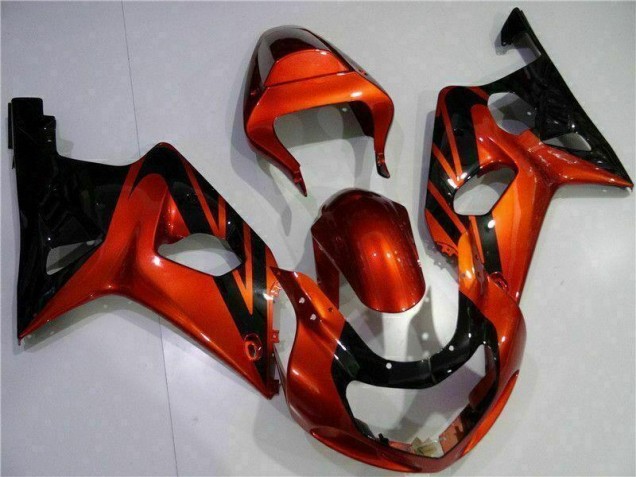 Cheapest 2000-2002 Orange Black Suzuki GSXR 1000 Bike Fairing