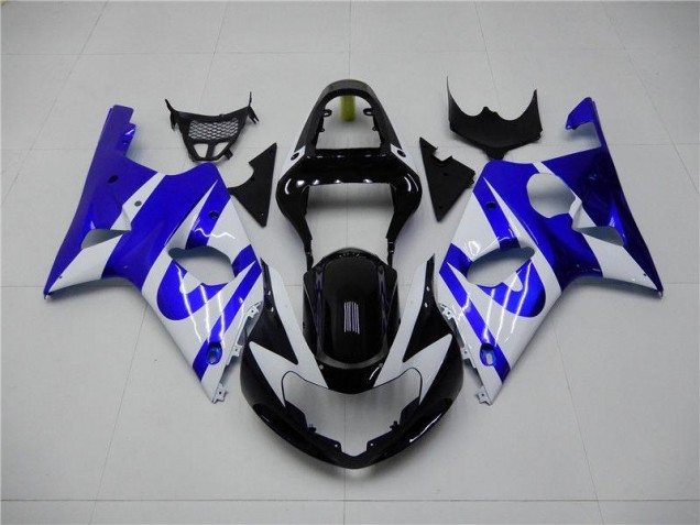 Cheapest 2000-2002 Blue White Suzuki GSXR 1000 Bike Fairing Kit