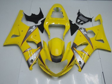 Cheapest 2000-2002 Yellow and Grey Suzuki GSXR 1000 Motorcycle Fairings Kits