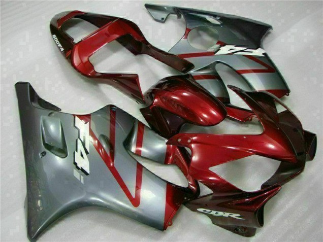 Cheapest 2001-2003 Red Silver Honda CBR600 F4i Moto Fairings