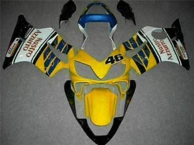 Cheapest 2001-2003 Yellow White Honda CBR600 F4i Moto Fairings