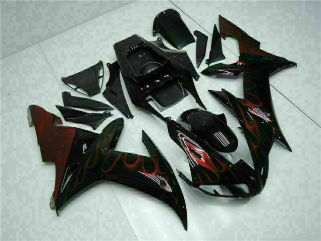 Cheapest 2002-2003 Black Yamaha YZF R1 Motorcyle Fairings