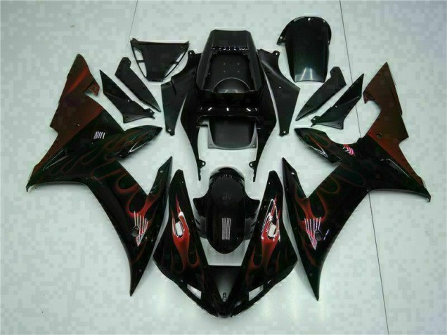 Cheapest 2002-2003 Black Yamaha YZF R1 Motorcyle Fairings