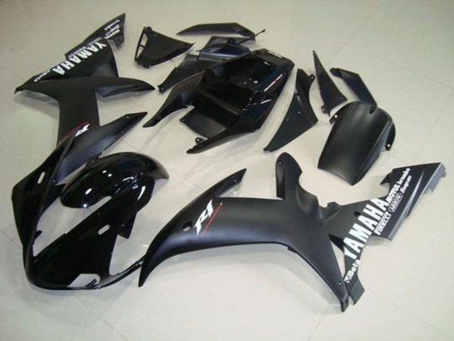 Cheapest 2002-2003 Matte Black White Yamaha YZF R1 Motorcycle Fairings