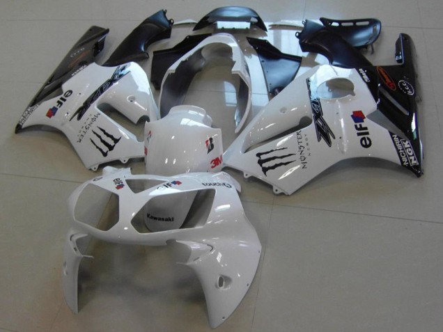 Cheapest 2002-2006 White Monster Kawasaki ZX12R Moto Fairings Cheapest 2002-2006 White Monster Kawasaki ZX12R Moto Fairings