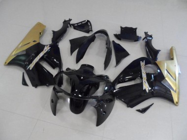 Cheapest 2002-2006 Black and Gold Kawasaki ZX12R Motorcycle Replacement Fairings