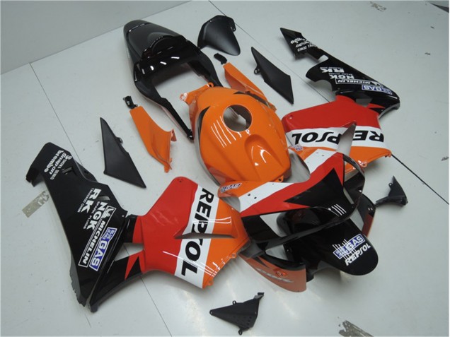 Cheapest 2003-2004 Orange Red Black Repsol Honda CBR600RR Motor Bike Fairings