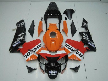 Cheapest 2003-2004 Orange Red Black Repsol Honda CBR600RR Motor Bike Fairings
