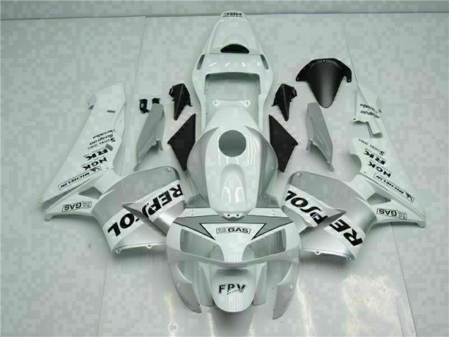 Cheapest 2003-2004 White Silver Repsol Honda CBR600RR Replacement Fairings