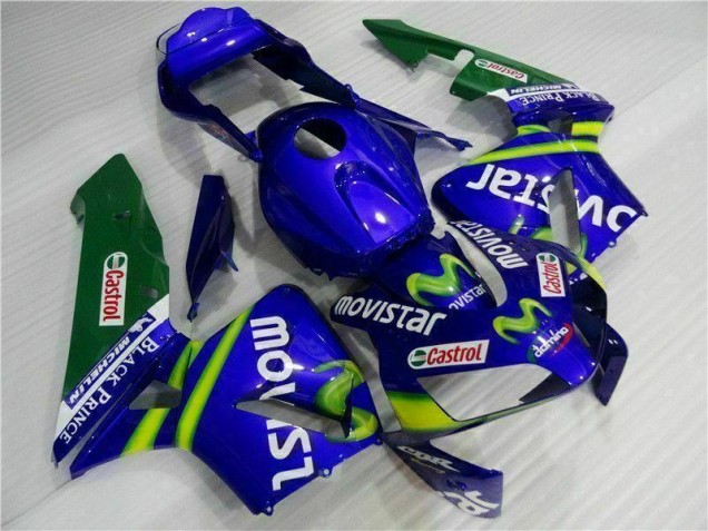 Cheapest 2003-2004 Blue Green Movistar Castrol Honda CBR600RR Motorbike Fairing