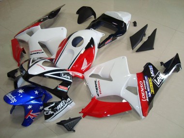 Cheapest 2003-2004 White Black Red Lee Honda CBR600RR Motorcycle Fairing Kit