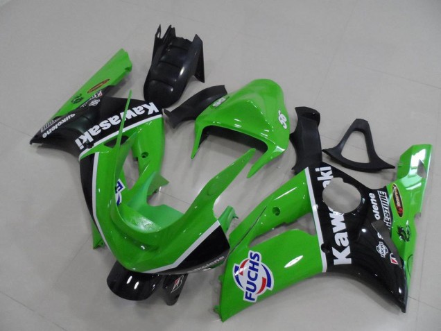 Cheapest 2003-2004 Green Fuchs Kawasaki ZX6R Motor Bike Fairings