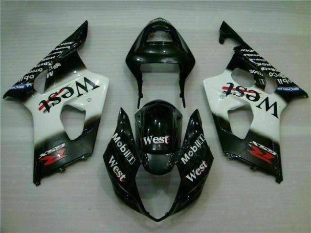 Cheapest 2003-2004 White Black Suzuki GSXR 1000 Motorbike Fairing