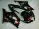 Cheapest 2003-2004 Red Flame Suzuki GSXR 1000 Bike Fairing Kit