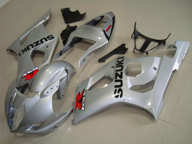 Cheapest 2003-2004 Silver Suzuki GSXR 1000 Bike Fairing Kit