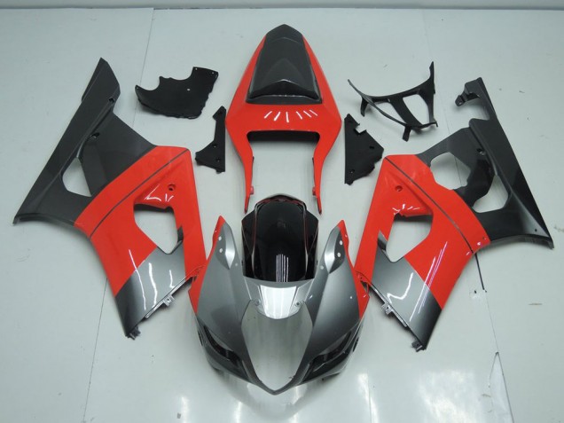 Cheapest 2003-2004 Red and Grey Suzuki GSXR 1000 Motorbike Fairing