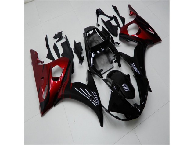 Cheapest 2003-2005 Black Red Yamaha YZF R6 Motorcycle Replacement Fairings