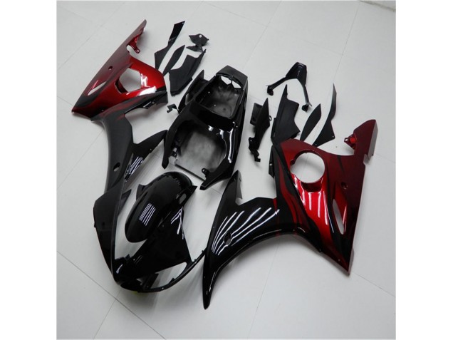 Cheapest 2003-2005 Black Red Yamaha YZF R6 Motorcycle Replacement Fairings